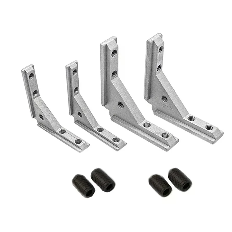 2/4Pcs Angle Slot Connector 2020 3030 4040 Panel Iinstallation Board Angle Slot Fixing Hardware Door Frame Corner Code Profile