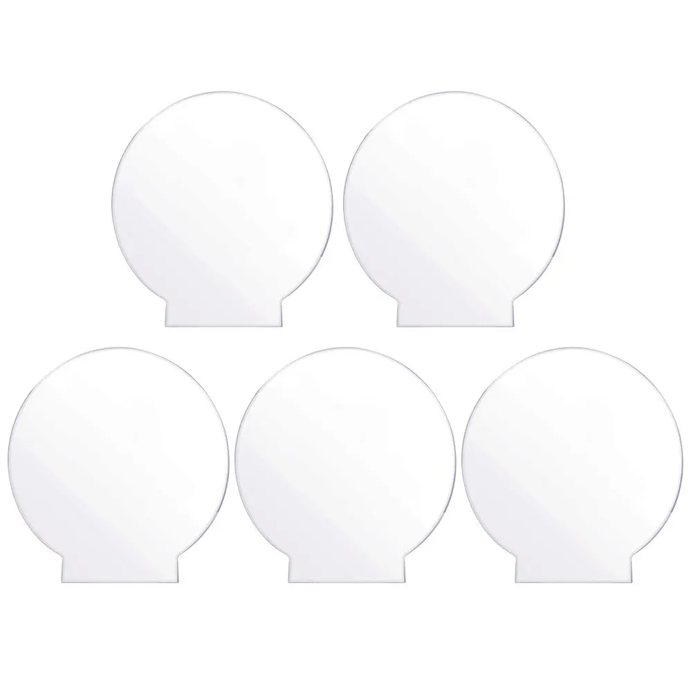 

5pcs Round Diy Light Plate Led Acrylic Sheet Durable Lamp Base Transparent Simple Night Light Decorative Lamp Holder Sheet Easy
