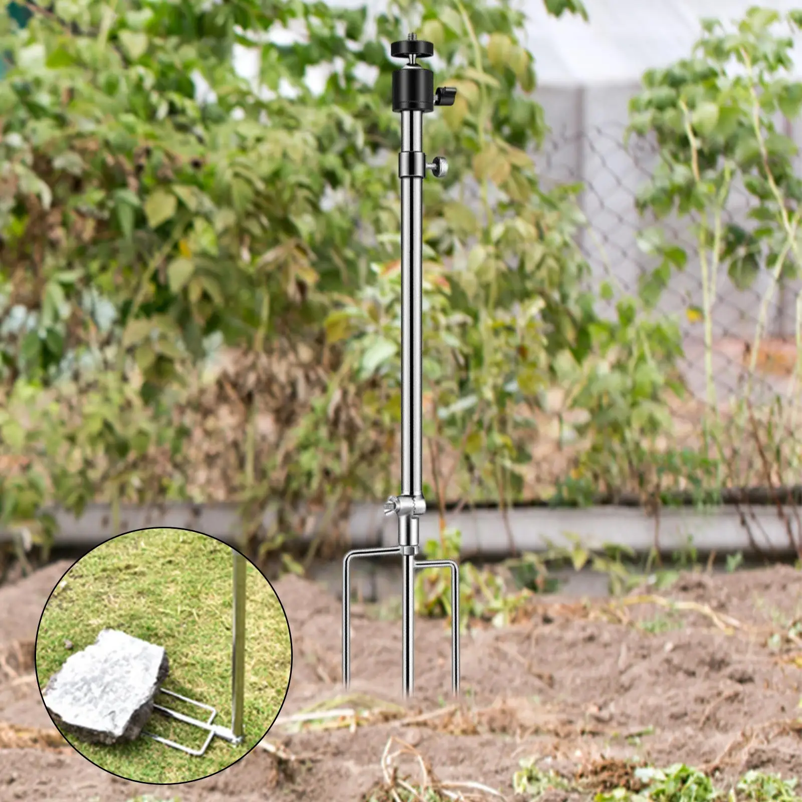 

Camping Lantern Stand Aluminum Alloy Adjustable Stable Sturdy Lamp Stand Light
