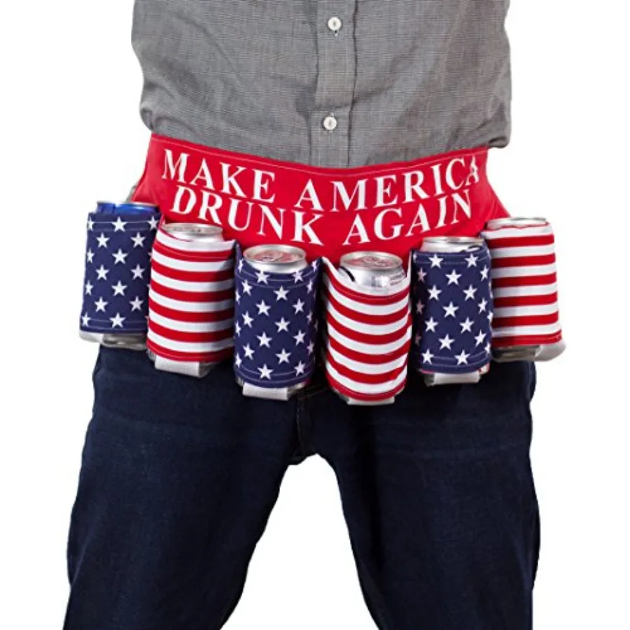 Calhoun Unisex Themed Fourth of July USA Americana Patriotic Beverage Beer Belt