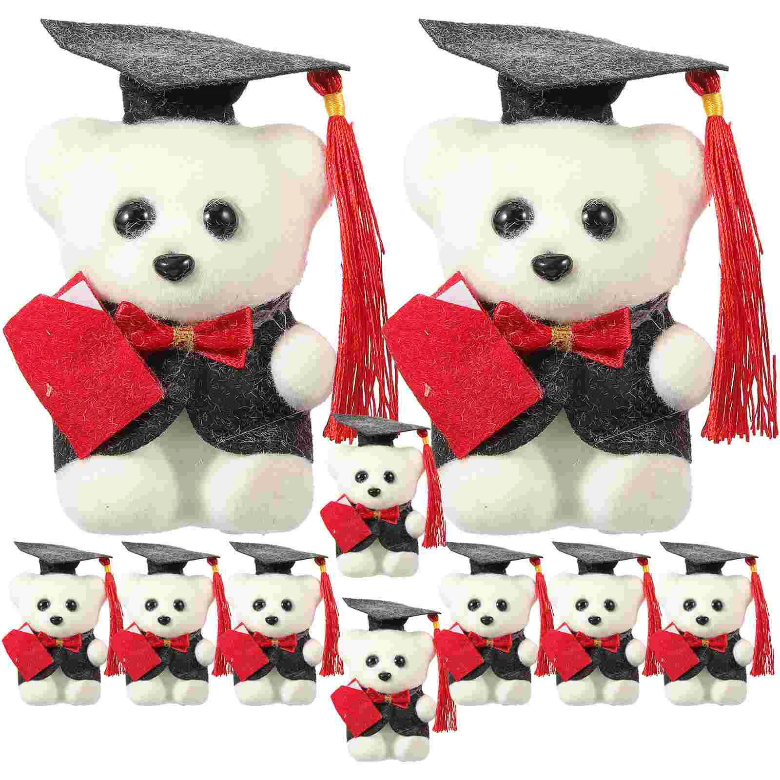 10 Pcs Girl Gifts 2023 Grad Bear Large Party Supplies Stuffed Rabbit Animal Flower Bouquet Decoration Baby