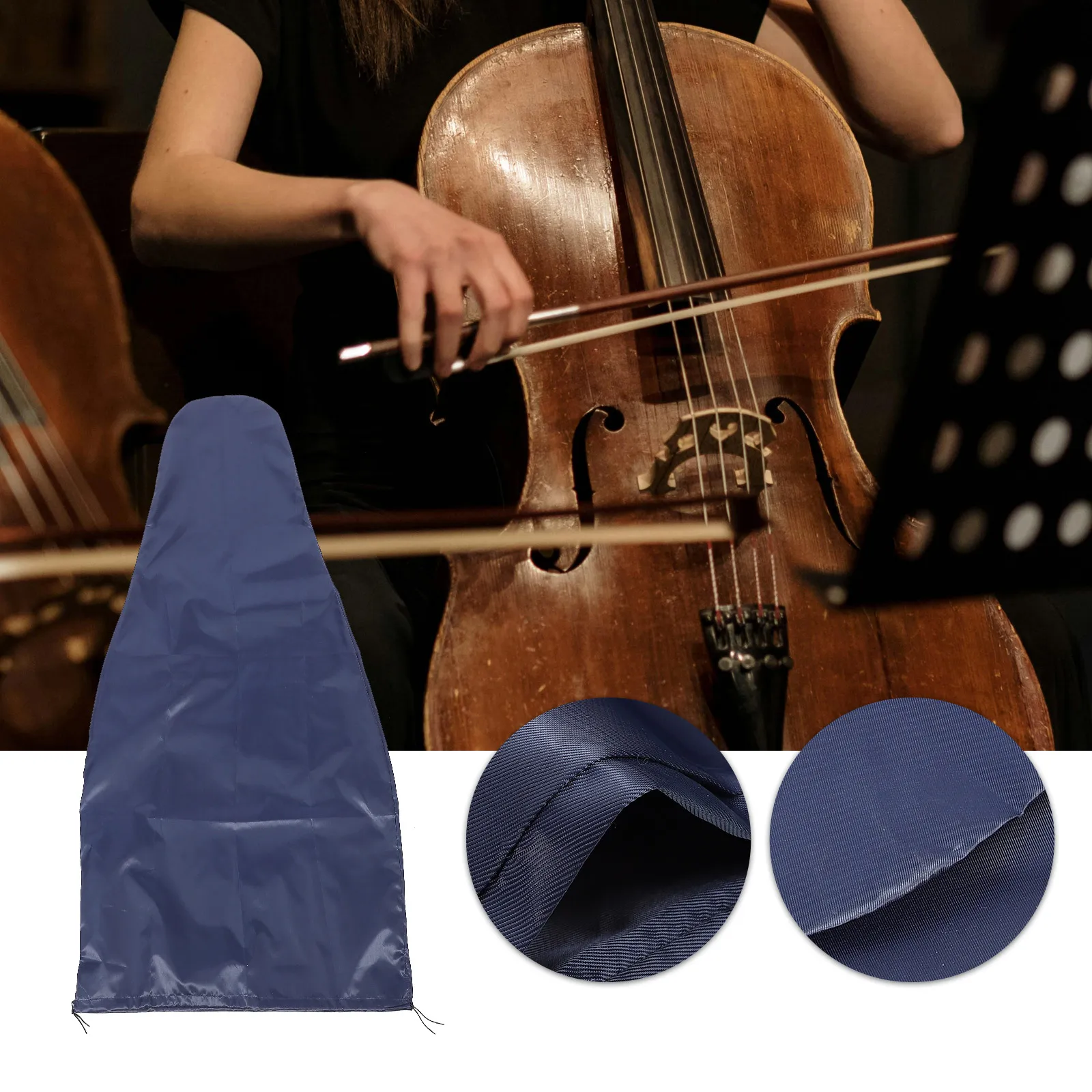 

Instruments Cello Violin Suit Convenient Sleeve Protective Protection Covers Protector Blue -blocking for