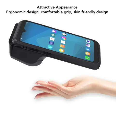 Handheld POS Receipt Printer 6.2 Inch  58mm High Speed Thermal Printer Supports NFC Handheld Thermal Receipt Printer