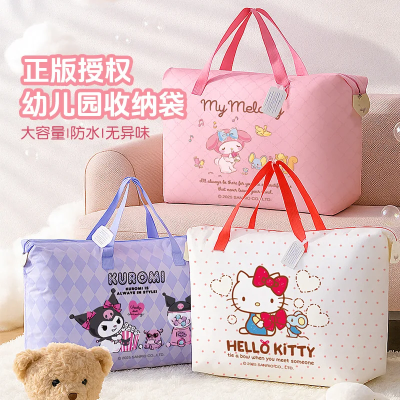

Kawaii Hello Kitty Quilt Storage Bags Children's School Oxford Cloth Luggage Bag Bedding Quilt Sorting Bag Girls Gifts Toys