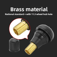 10Pcs TR412 Snap-in Black Rubber Tubeless Tire Tyre Valve Stems for ATV Car Motorcycle Tubeless Tire Valve Stems