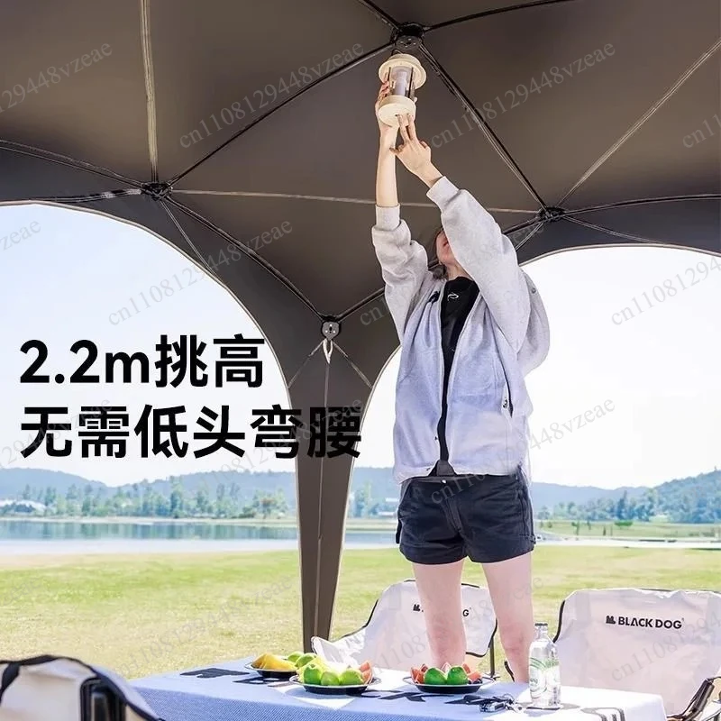 Camping Windproof Rainproof Dome Sunshade UV Protection Portable Shelter Outdoor Self-standing Quick Open Canopy