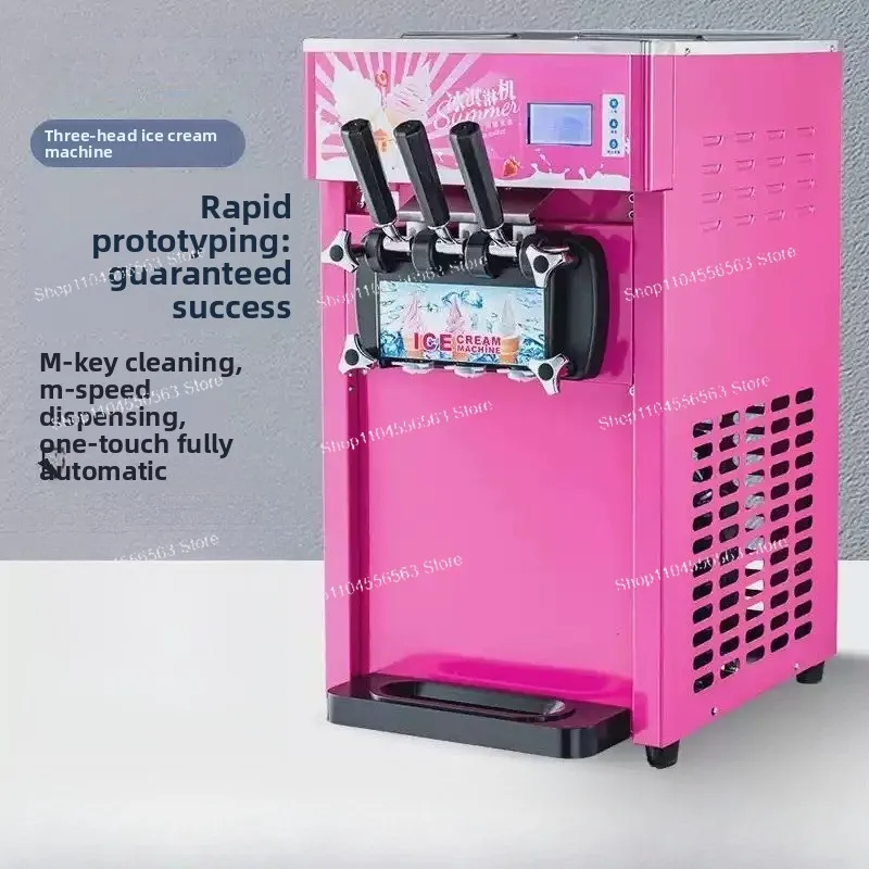 Electric  Soft Ice Cream Machine with 3 Different Flavors Fruit Freezer Hard Mixing Ice Cream Making Machine- Accessories