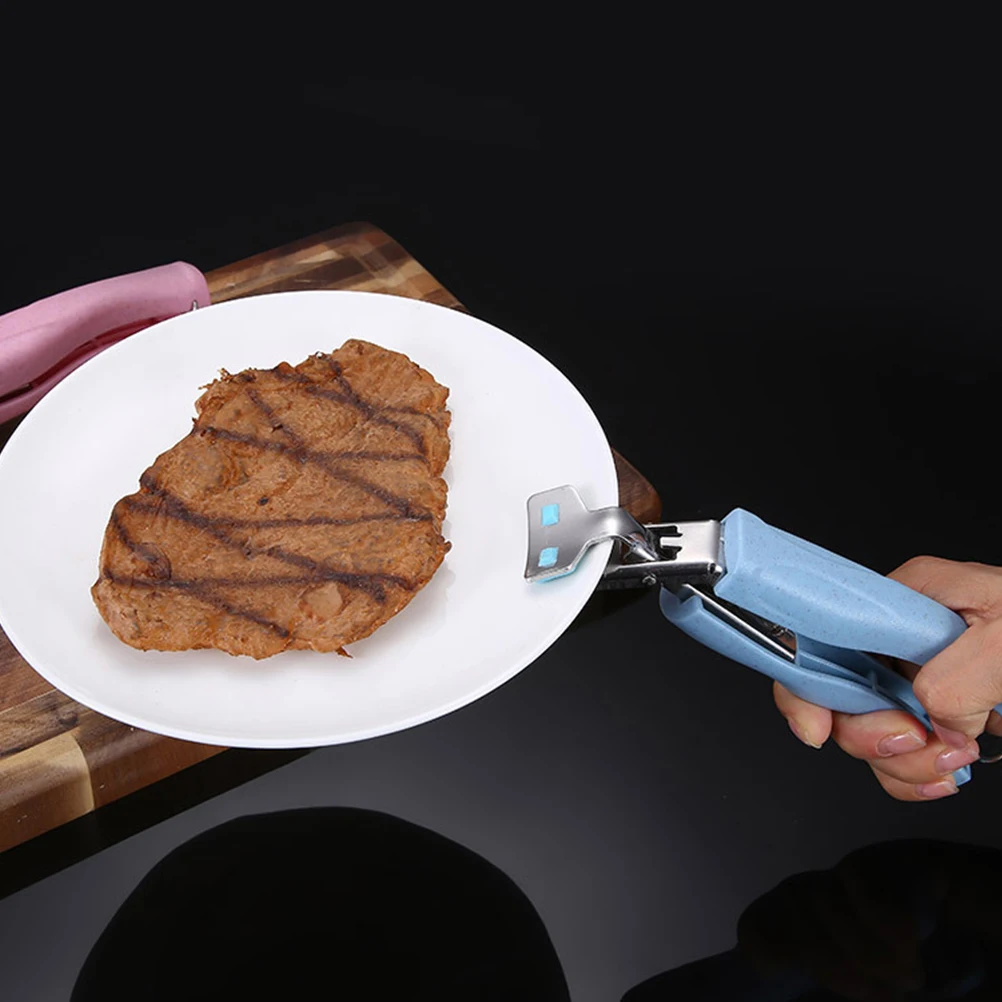 

2Pcs Anti-Hot Dish Clamp Hot Plate Tongs Kitchen Bowl Clip Safe Lifting Microwave Oven Steamer Pots Gripper Pot Pan Clamp