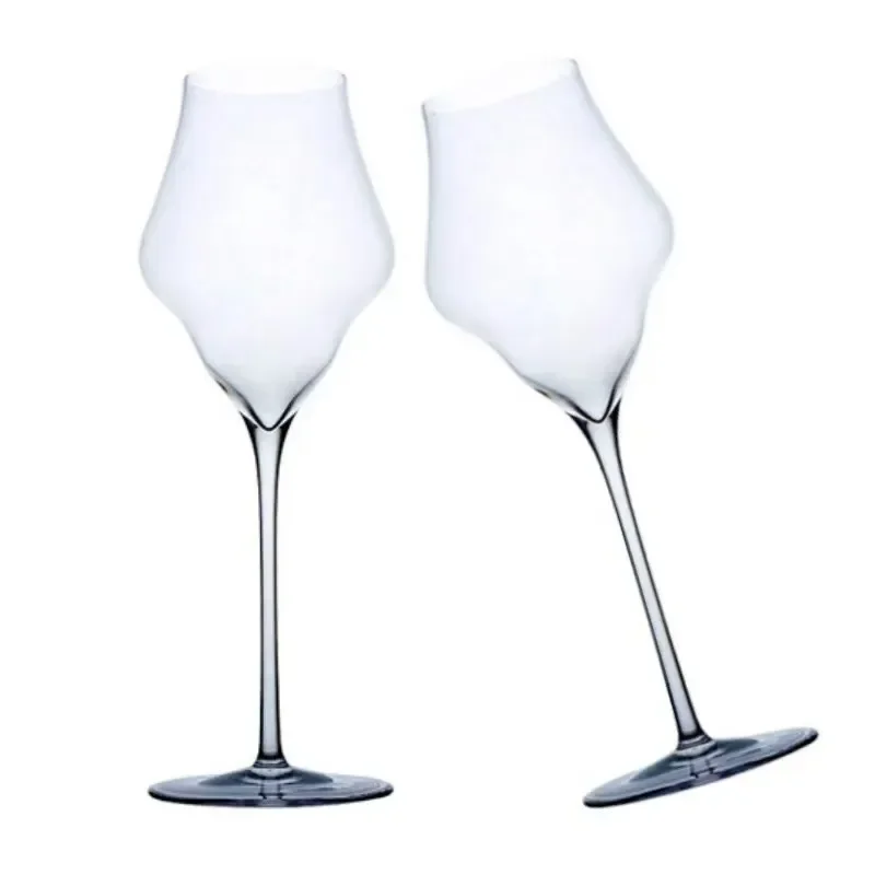 2pcs Light Luxury Cloud Goblet 300-400ml Handmade Home Bar Restaurant Red Wine Champagne Cup Bar Set