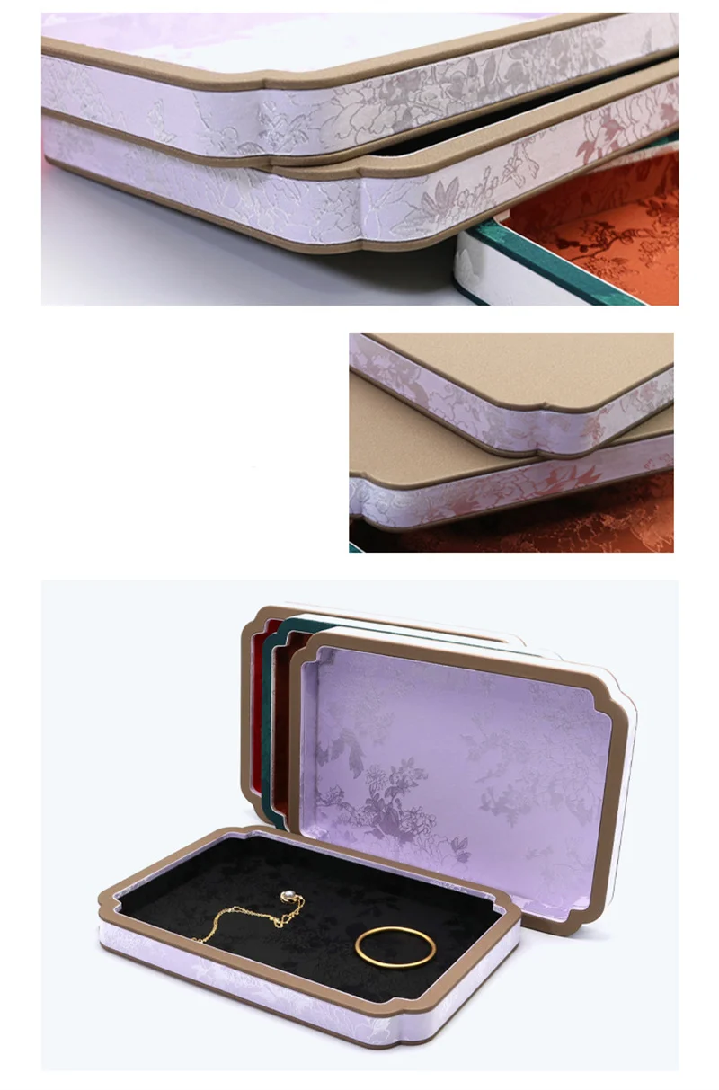 Retro Jewelry Display Tray Luxury Exquisite Ring Earring Organizer Pallet Bracelet Necklaces Jewelry Organizer Display Case