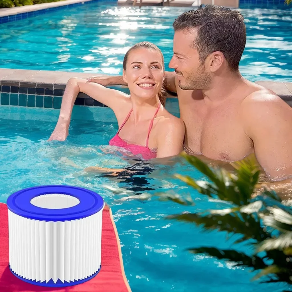 Cartucho de filtro para bañera de hidromasaje, 1 unidad, Compatible con Bestway, Lay-Z-Spa y Coleman SaluSpa para filtración de agua limpia