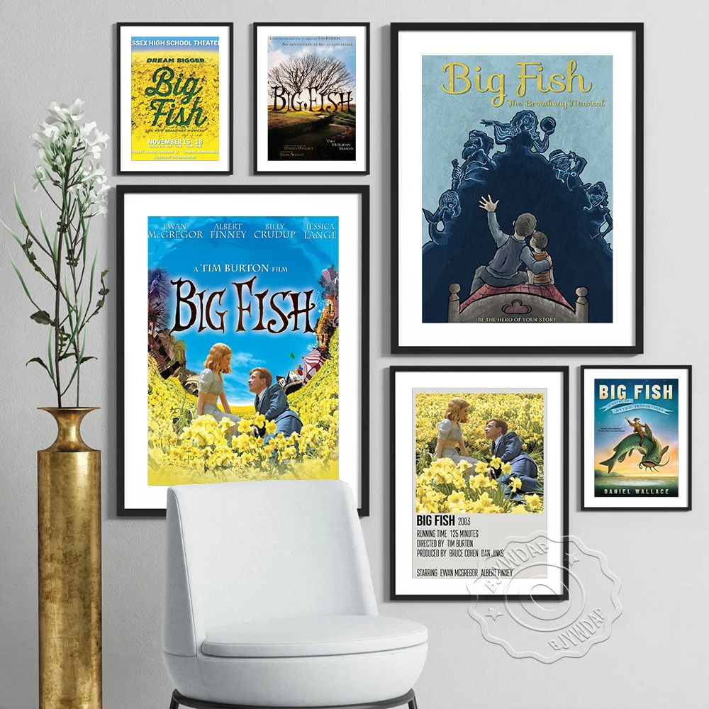 

Big Fish Fantasy Movie Art Print Art Poster Film Art Wall Stickers Canvas Painting Modern Living Room Decor