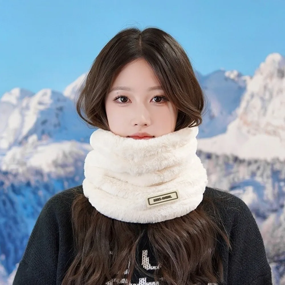Новый регулируемый теплый шарф, ветрозащитный коралловый флис, искусственный воротник, холодостойкий однотонный шарф-труба, подарок