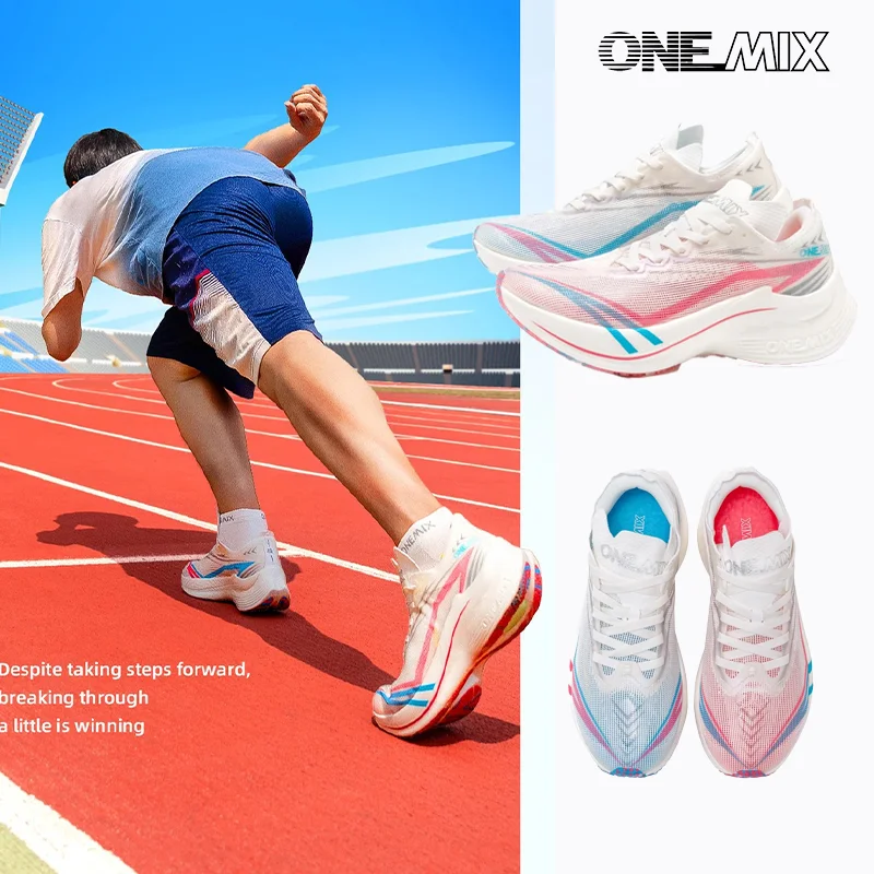 

Nylon Carbon Plate Professional Running Shoes For Men Lightweight Breathable Slow-Release Wear-Resistant Sports Shoes For Women