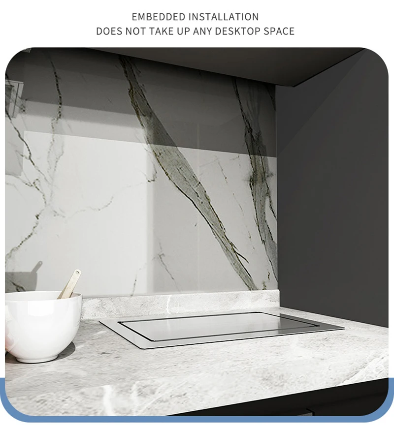 2026Kitchen Table Top Vertical Lifting Seasoning Basket Floor Cabinet Embedded Hidden Storage Rack SUS304 Seasoning Bottle Shelf
