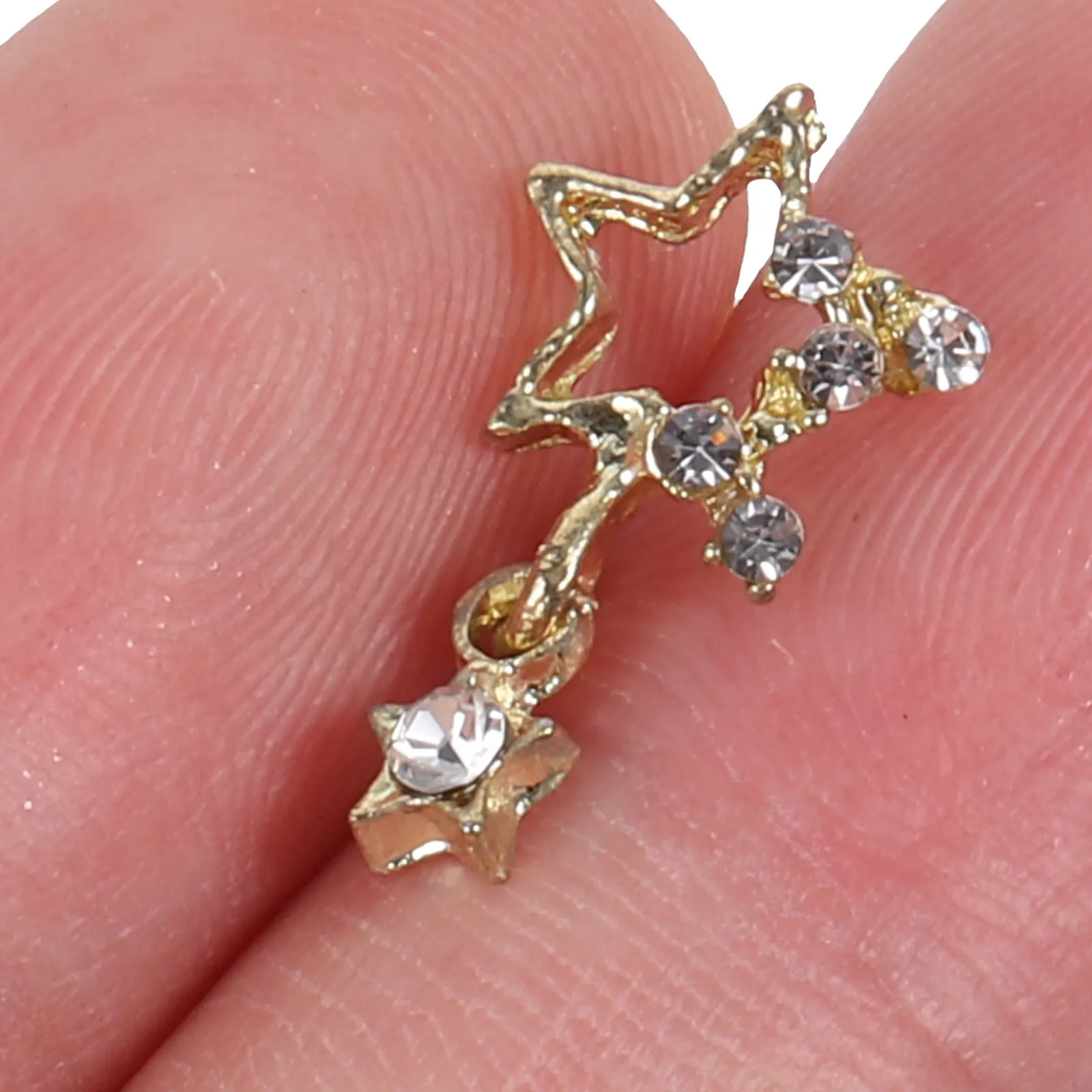 30 stuks stervorm nagelbedels metalen decoratieve nageldecoratiebedels voor acrylnagels strass manicurebenodigdheden