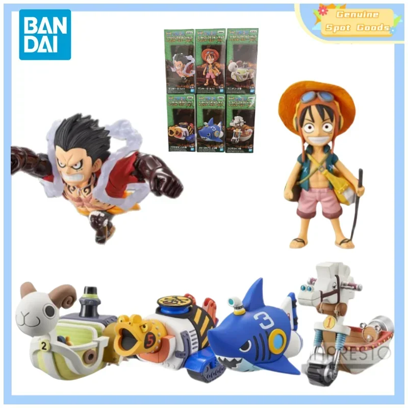 Genuine Bandai ONE PIECE WCF Treasure Rally Vol1 Luffy Merry Anime Action Figures Model Figure Toys Collectible Gift for Kids