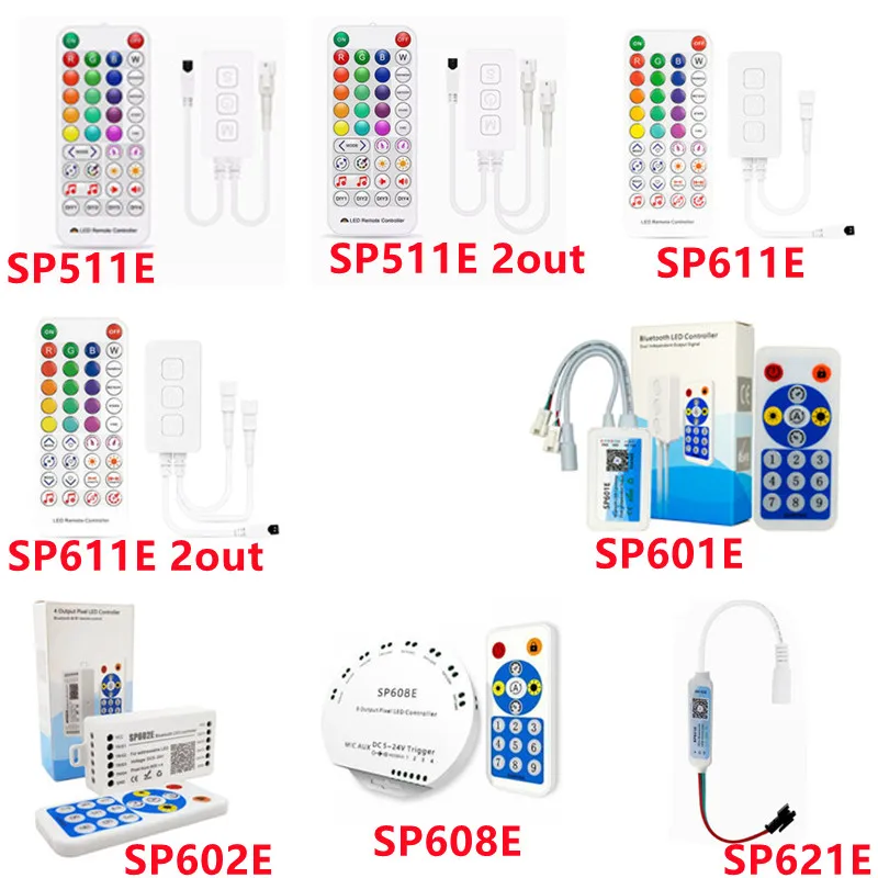 Magic Music WiFi LED Controller SP511E SP611E SP601E SP602E SP608E SP621E per WS2812b WS2811 RGB LED Strip Smart APP Controller
