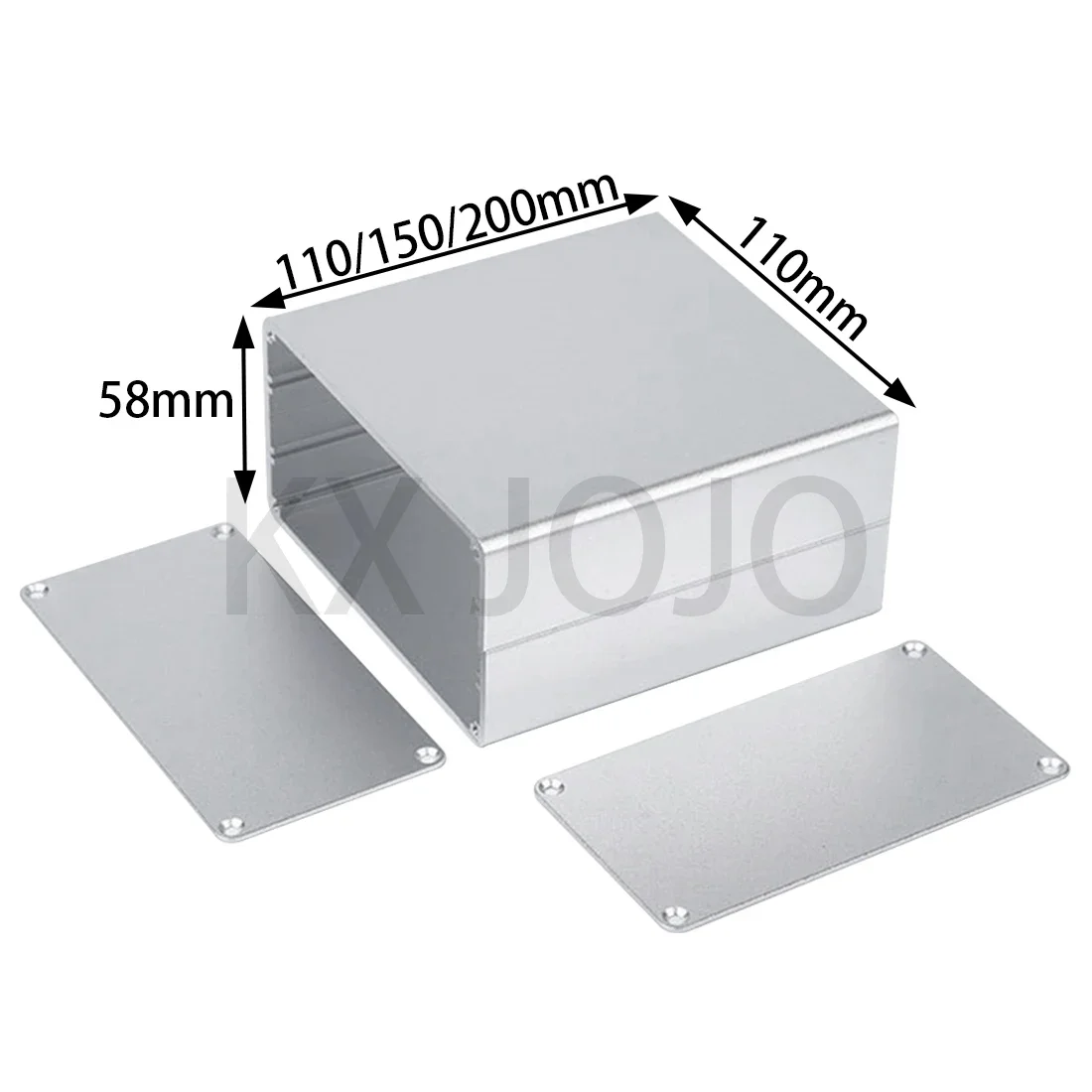 Aluminum Enclosure 110*58*110/150/200mm Split Waterproof Case PCB DIY Instrument Electronic Project Protective Box