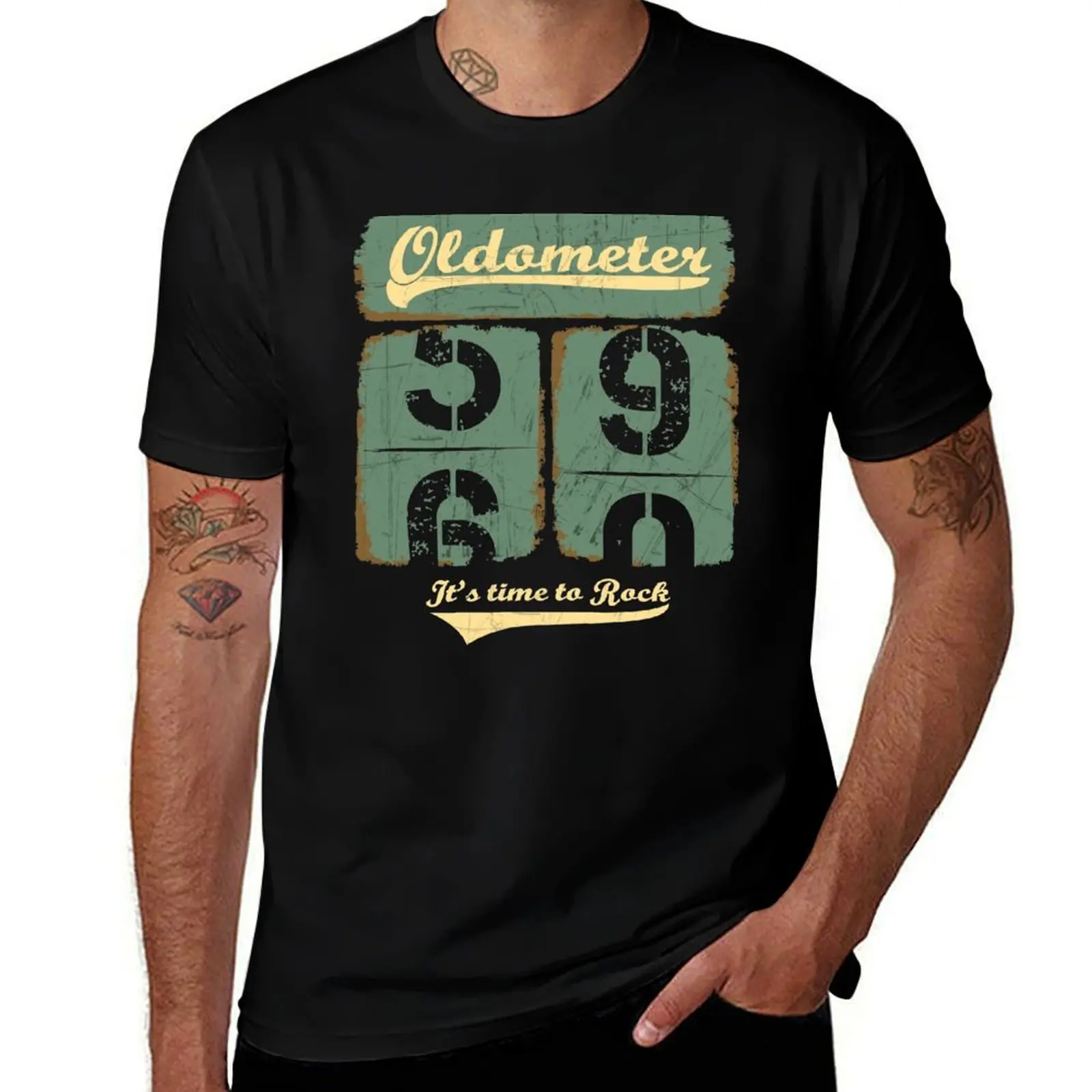 Oldometer from 59 to 60 years old Funny 60th Birthday party gift T-Shirt t shirts for man graphic funny T-Shirt