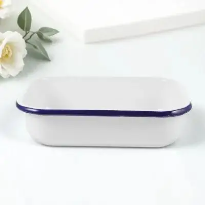 

Food Baking Pan Enamel Nonstick Multifunctional Baking Tray Heat Resistant Kitchen Storage Pan Restaurant Use Food Storage Tray