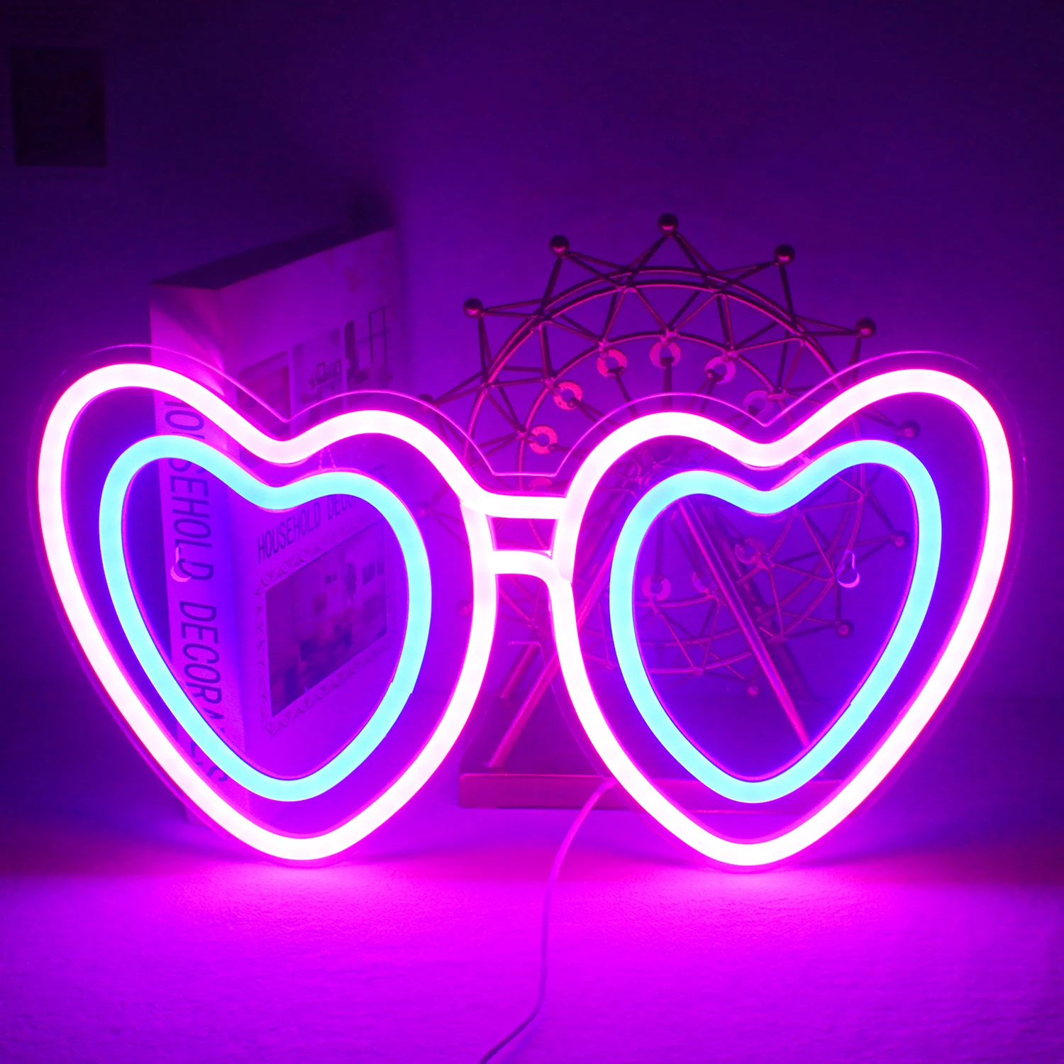 

ineonlife Neon Sign LED Sunglasses Wall Hanging Acrylic Bar Club Drink Restaurant Shop Party aesthetic room Room Home Decor Gift