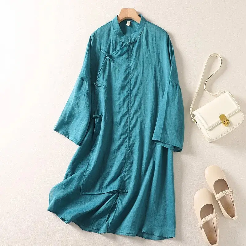 مجموعة ربيع وصيف 2025 للسيدات - قمصان بأزرار سفلية، قمصان رامي فضفاضة، قمصان تشيباو T367 |   قماش رامي قابل للتنفس، G367