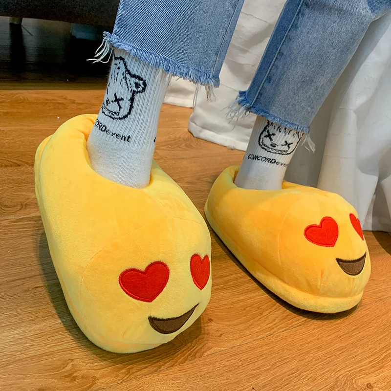 Winter Männer Warme Innen Lustige Flip-Flops Weichen Boden Hause Unisex Pelz Rutschen Nette Frauen Hausschuhe Plüsch Humorvolle Flache Schuhe Cartoon