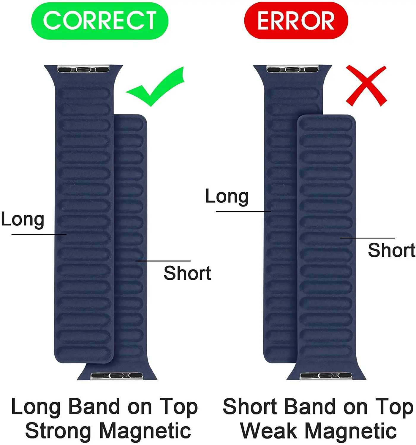 Bracelet For apple watch band 44mm 40mm 45mm 41mm 46 49mm Magnetic Loop iWatch series 11 9 8 7 SE 6 ultra2 3 Leather Link Strap