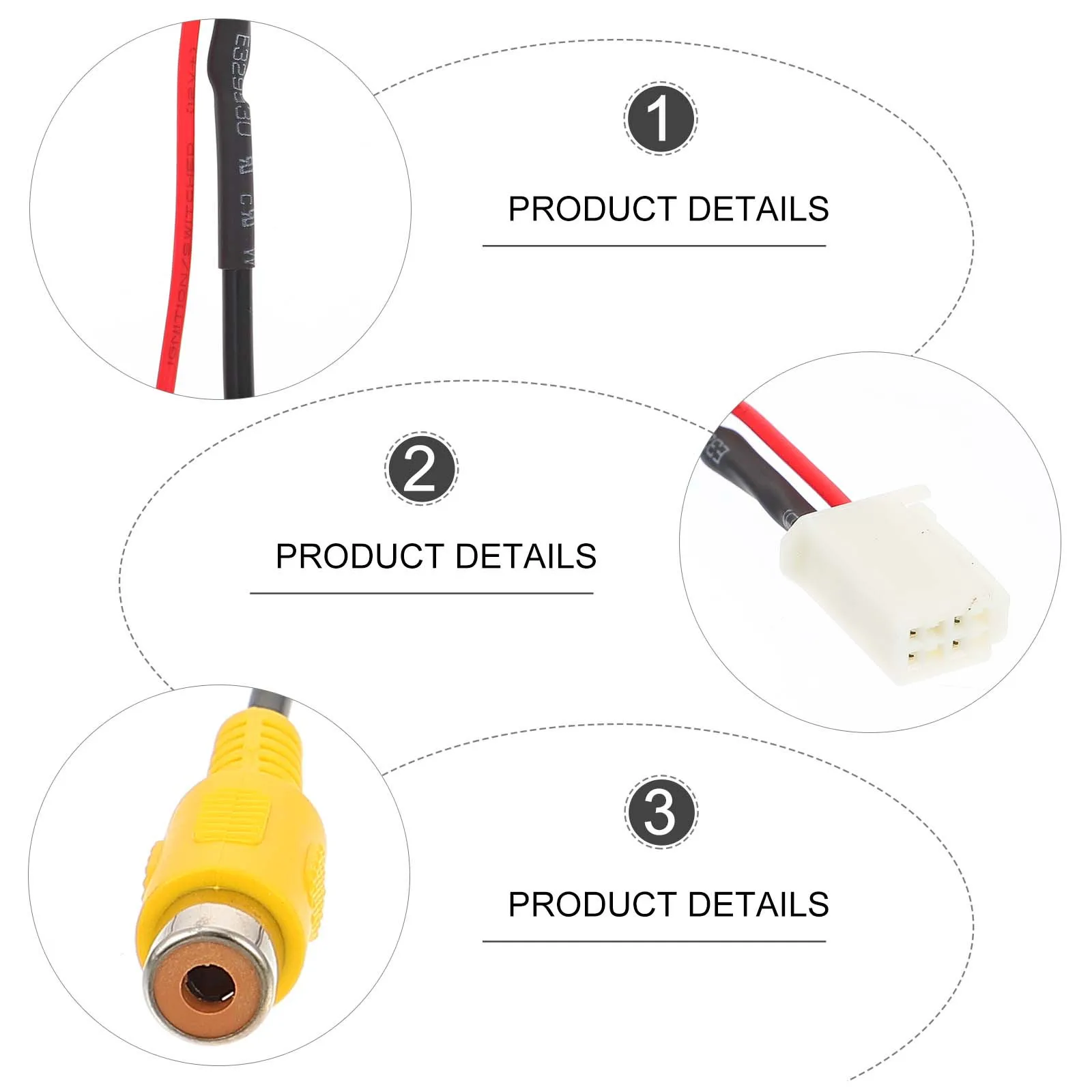 

Rear View Cable Replacement High Durability PVC Metal Material for Backup Reverse Camera Wire