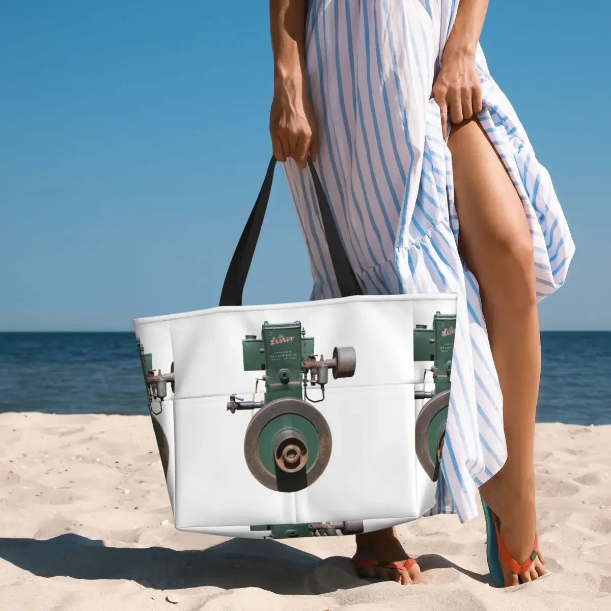 The Lister D Beach Tote Bag Sport Gym Yoga Duffle Large Tote Bag Women Travel Bag Fitness bag