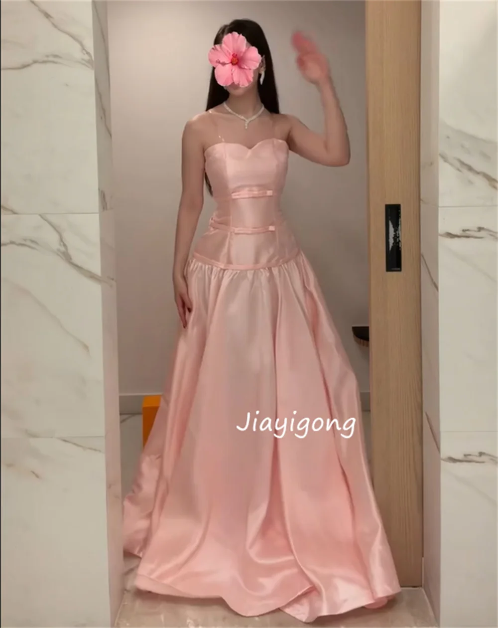 Customized Matching Charmeuse Pleat Bow A-line Sweetheart Long Evening Dresses Luxury 2025 Fashion Modern Style