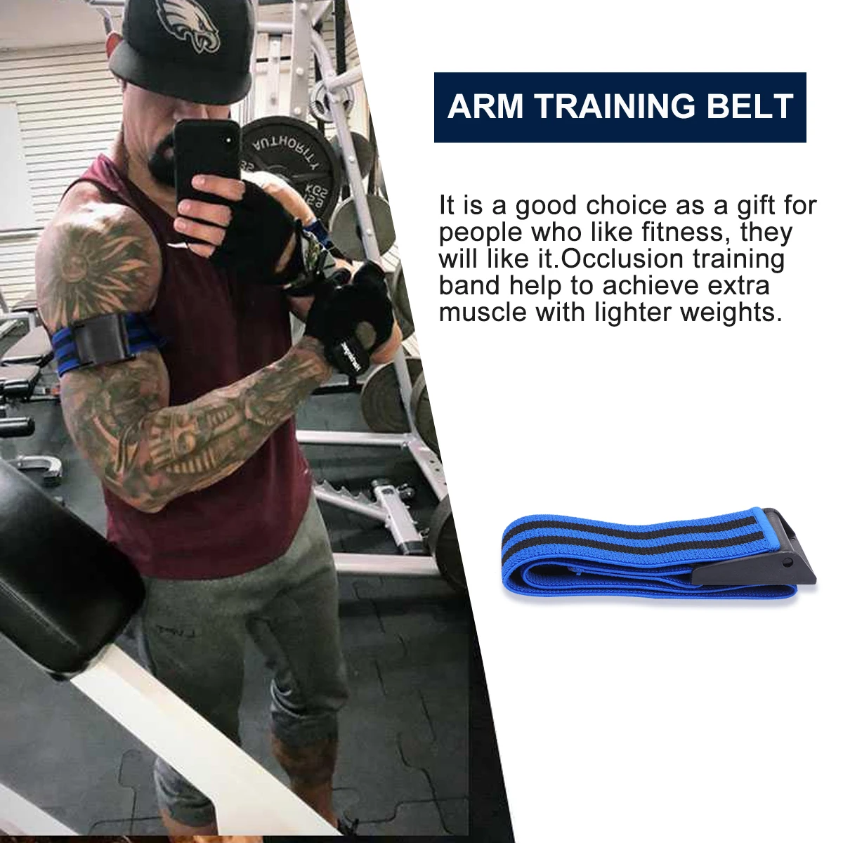 

2pcs Natural Latex Elastic Arm Workout Belts Blood Flow Restriction Fitness Gifts