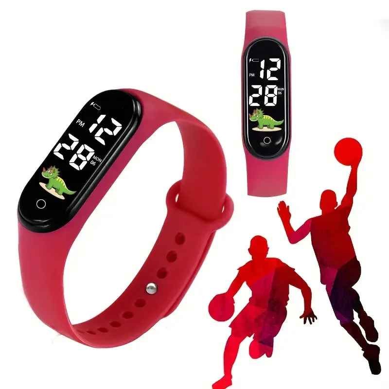 Montre de sport LED étanche pour enfants, bracelet en silicone extérieur, montre électronique, bracelet pour enfants, montres numériques, cadeaux pour enfants