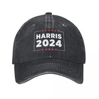 Kamala Harris 2024 President Unisex Baseball Cap Joe Biden Distressed Denim Washed Hats Cap Vintage Outdoor Workouts Dad Hat