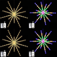 2024 Starburst Firework String Lights 112LEDs Timing Christmas Fairy Lights Party Wedding Decoration Garden Hanging Garland Lamp