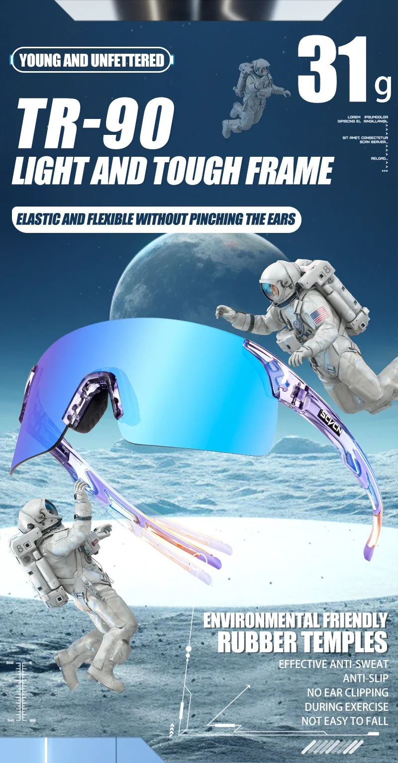 SCVCN NEUE Mode Radfahren Sonnenbrillen für Männer Frauen MTB Angeln Golf Fahren Luxus Fahrrad Brille Shades 2024 Photochrome UV400 – Detail 6