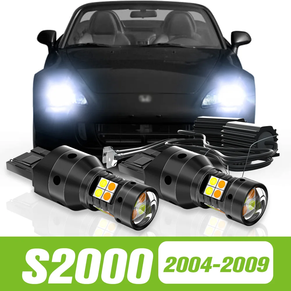 

2pcs For Honda S2000 2004-2009 Dual Mode LED Turn Signal+Daytime Running Light DRL 2005 2006 2007 2008 Accessories