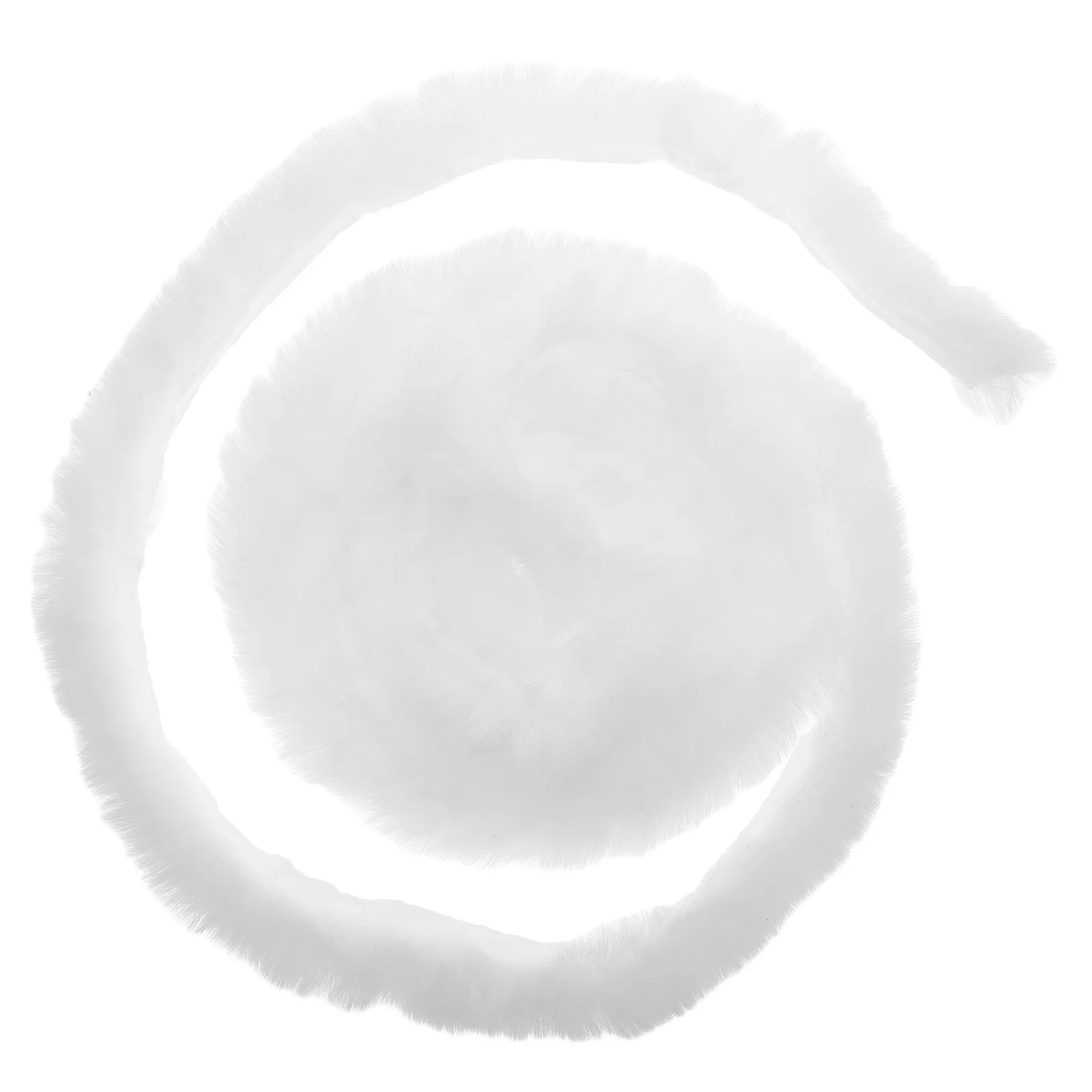 

White Faux Ribbon 3 Long Fabric Roll For Diy Christmas Decoration Trim Artificial Trims Capes Hats Boots Gowns Craft