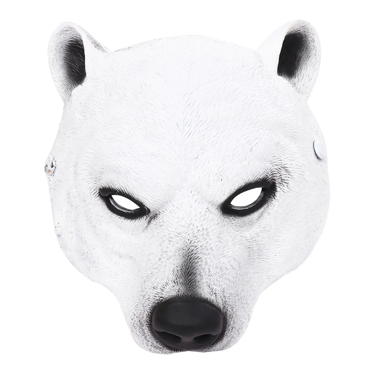 Máscara de oso Polar de Halloween 3D, cubierta Facial ligera, máscara de media cara realista para decoración de festivales, disfraz de fiesta de Cosplay, novedad