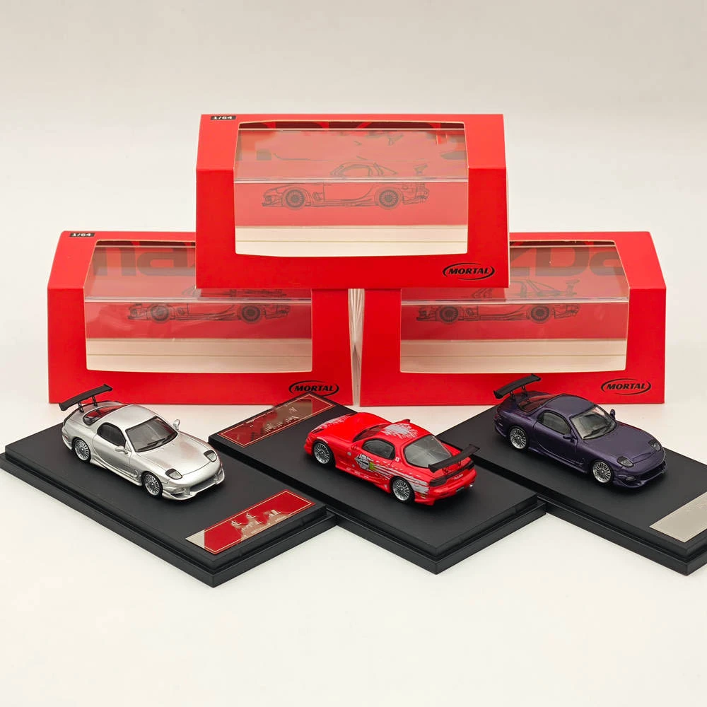 

Mortal 1/64 для RX7 Veilside, литые игрушки, модели автомобилей, коллекция подарков для хобби
