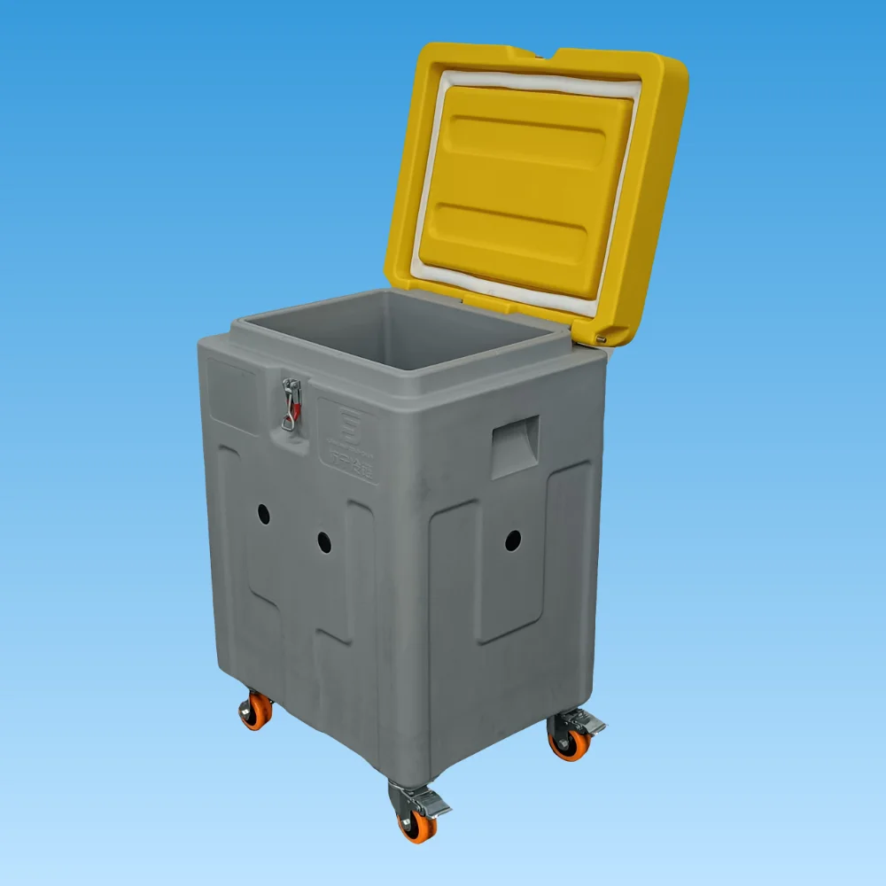 75L Industrial Rotomolded Dry Ice Cooler Insulated Reusable for Low Temperature Laboratory, Medical, and Cold Chain Transport