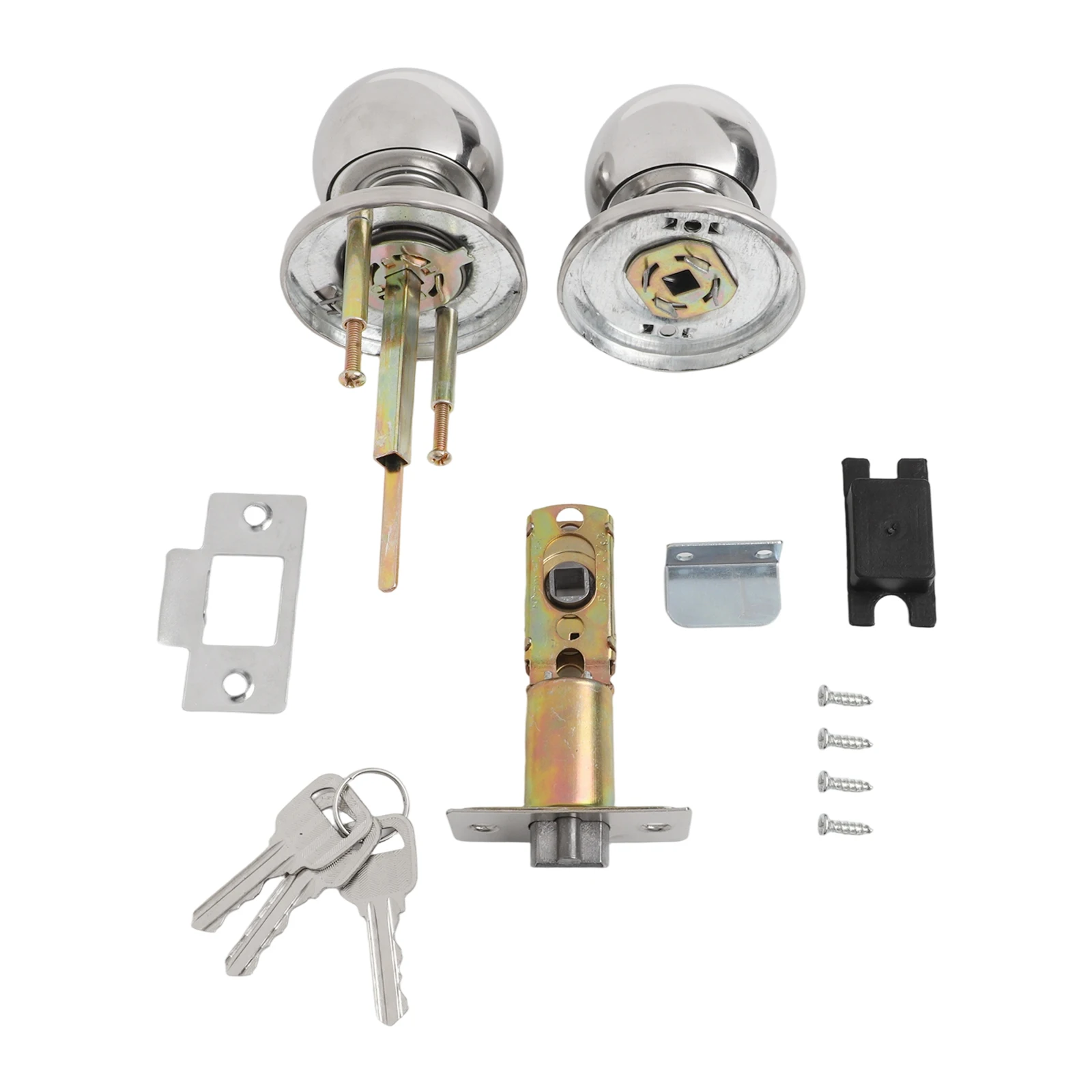 مجموعة الباب مقبض مقبض قفل الخصوصية ممر جولة المنزل الشظية الحمام دش مدخل الفولاذ المقاوم للصدأ العملي