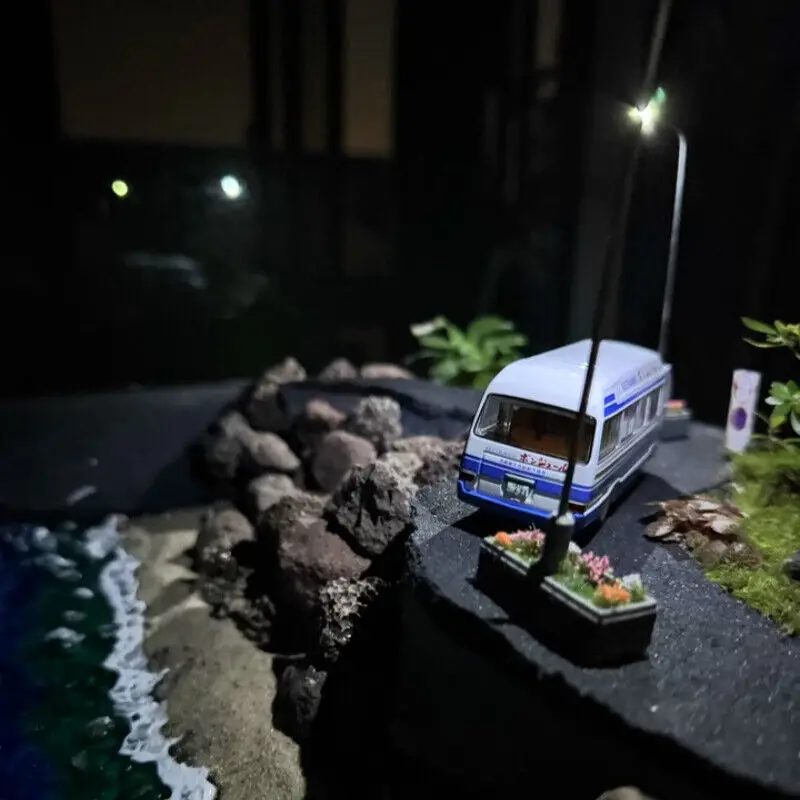 Diorama 1/64 Stad Straatlantaarn Model Auto Showroom Straatbeeld Model Scène Accessoires Model