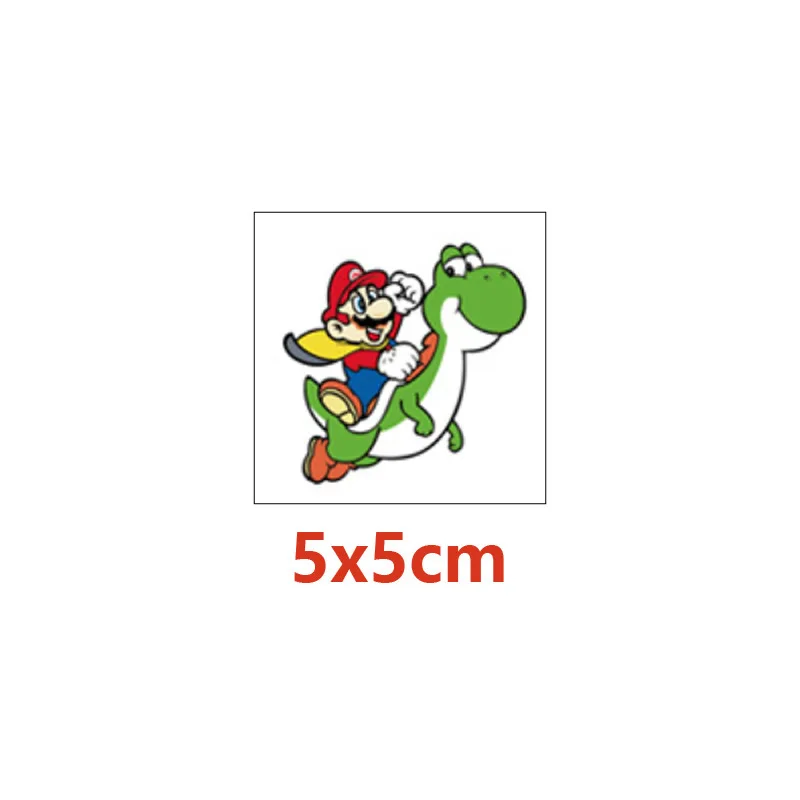 20PCS Cartoon Anime Super Bros Temporary Tattoo Stickers Cute Mario Waterproof Tattoos Sticker Pack Kids Girl Gift Children Toy