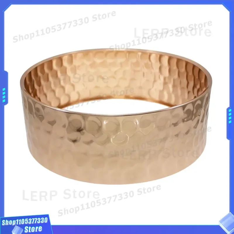 14x6.5 Inch Hammered Bronze Snare Drum Shell Replacement Housing for Custom Percussion Instrument Parts DIY Repair Kit Bronze