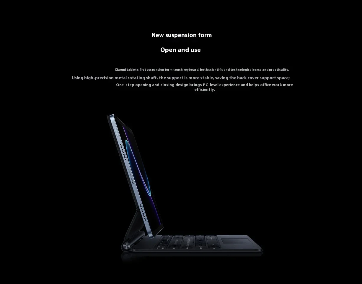 Oryginalna Magnetyczna Klawiatura Bluetooth z Podstawką do Xiaomi Pad 7/7 Pro, Pływająca, Cienka, Przenośna