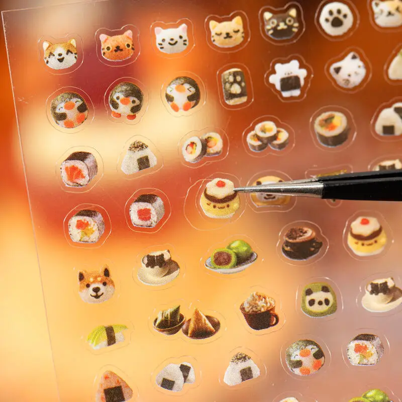 Card Lover18 Uds. [Serie feliz] Material PET Mini patrones pegatinas lindas múltiples temas álbum de recortes diario pegatinas de papelería