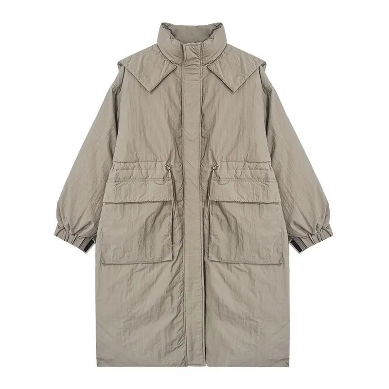 2026 Fashion Winter Women's Down Jacket Loose Commuter Windproof High Neck Parker Down Jacket