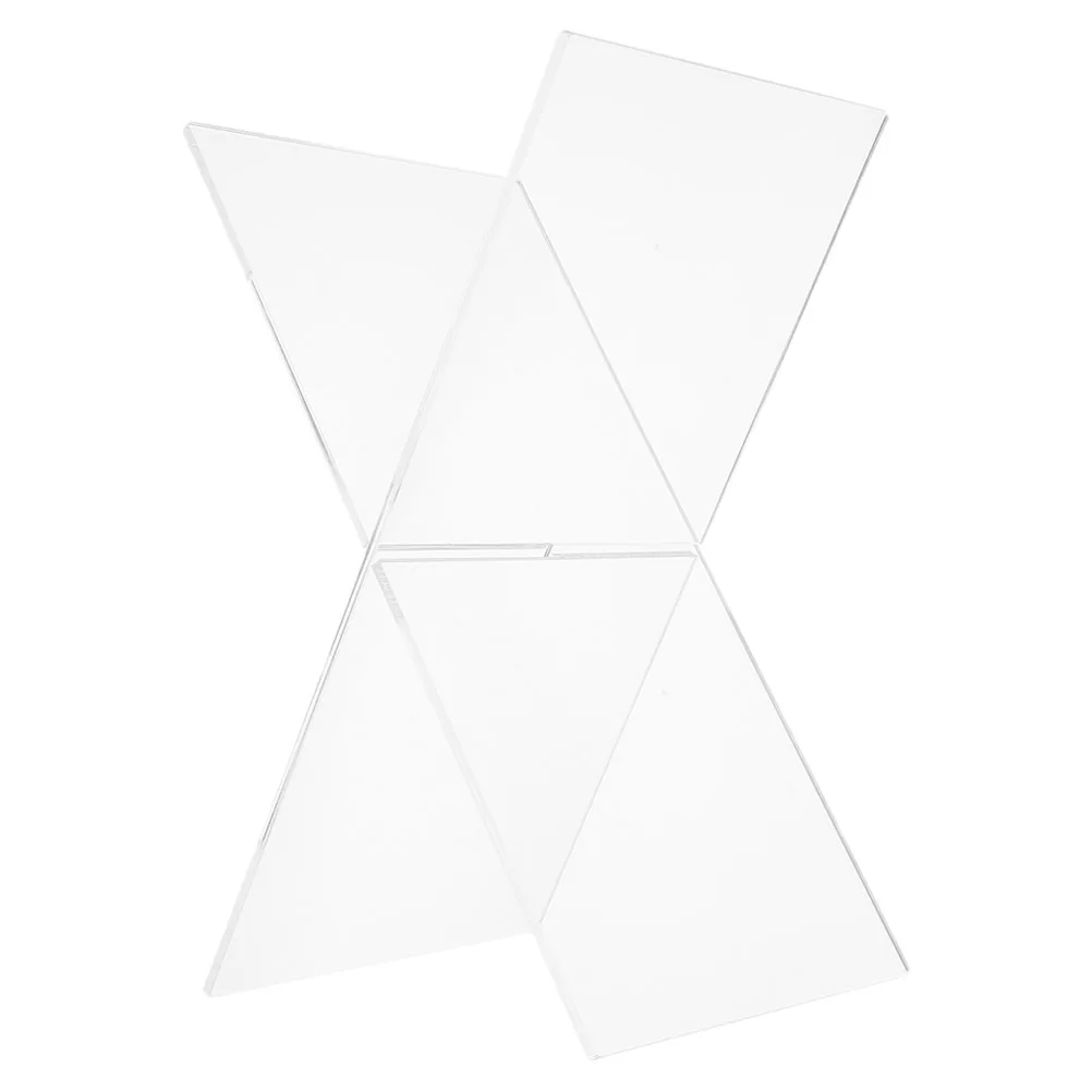 

Creative XShaped Bookshelf Acrylic Student Book Holder Display Stand for Reading Shelf Storage Solution Textbook Stand Recipe